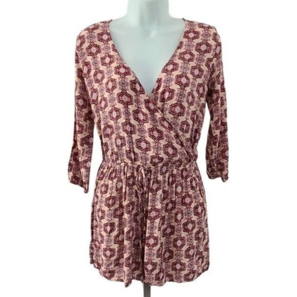 Hollister Pink wrap long sleeve Romper, size S - Picture 5 of 14